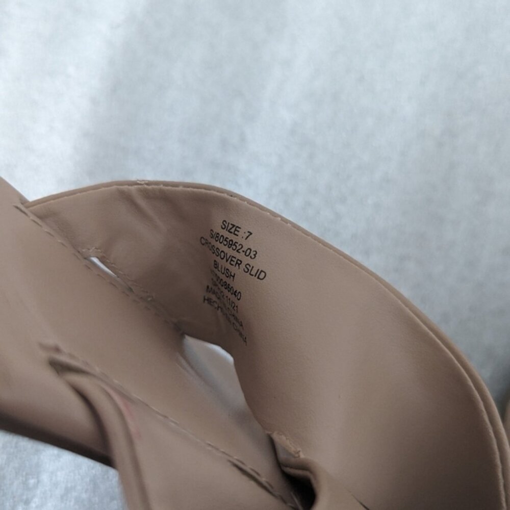 Banana Republic Crossover Slides Size 7 Blush Color Summer - Picture 5 of 5